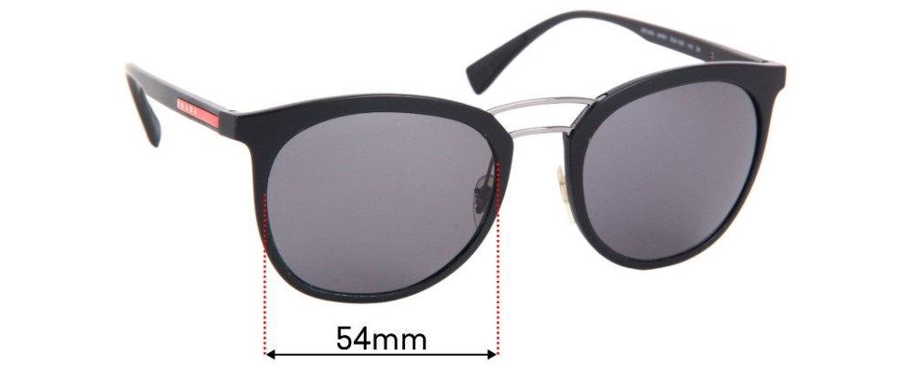 Sunglass Fix Replacement Lenses for Prada SPS04S - 54mm Wide